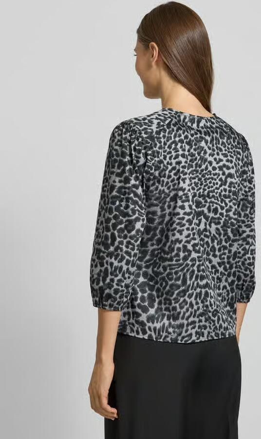 Comma Klassieke blouse met all-over luipaardprint - Foto 3