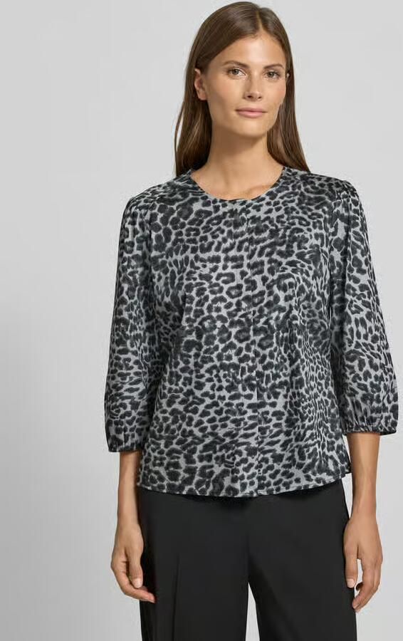 Comma Klassieke blouse met all-over luipaardprint - Foto 4