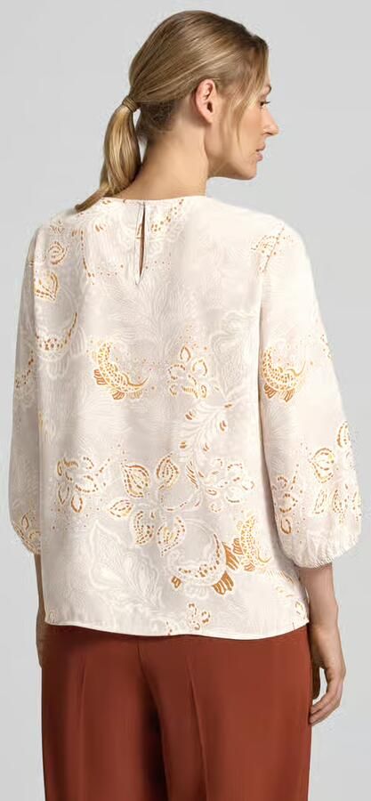Comma Regular fit blouse met all-over paisleyprint - Foto 3