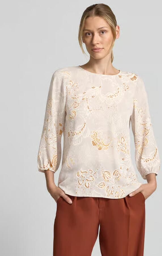 Comma Regular fit blouse met all-over paisleyprint - Foto 2