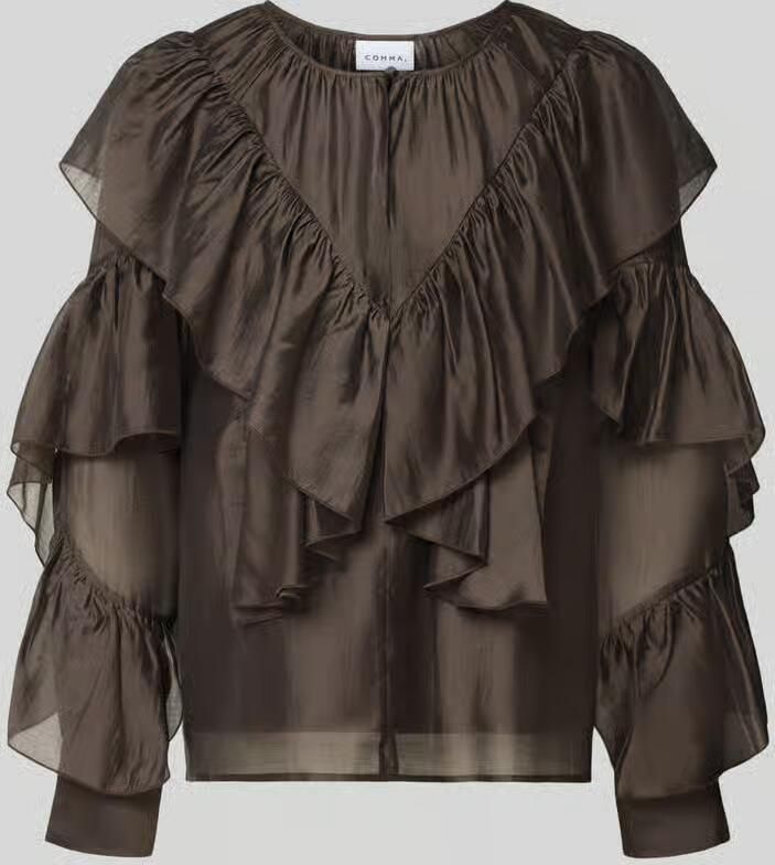 Comma Regular fit blouse van lyocellmix - Foto 2