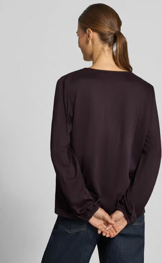 Comma Regular fit blouse van viscose met v-hals - Foto 2