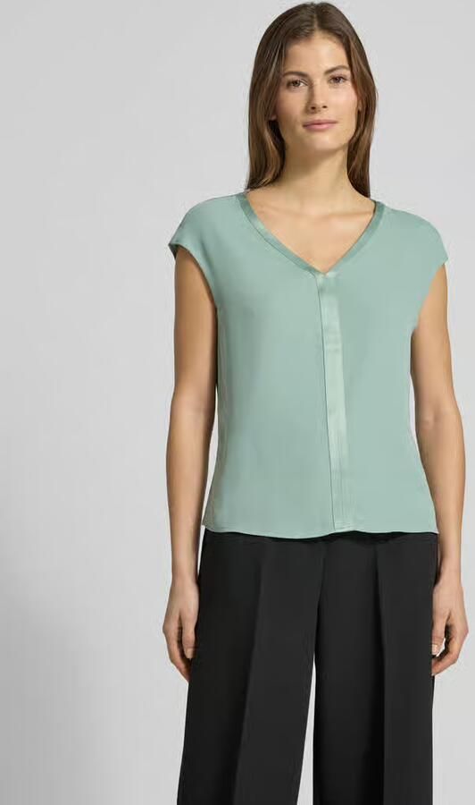 Comma Regular fit Blouse van Viscosemix met V-hals - Foto 7