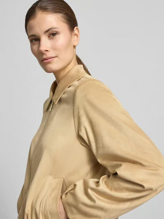 Comma regular fit blouson in leerlook