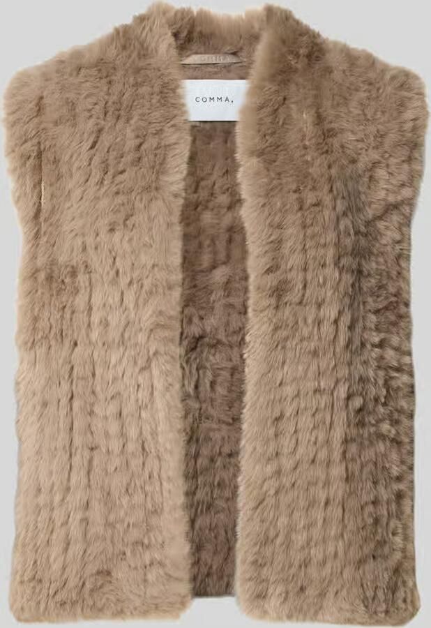 Comma Regular fit bodywarmer van imitatiebont