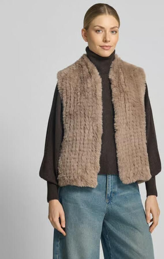 Comma Regular fit bodywarmer van imitatiebont - Foto 2