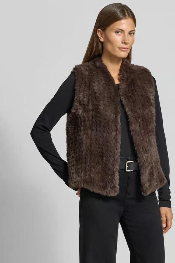 Comma Regular fit bodywarmer van imitatiebont - Foto 2