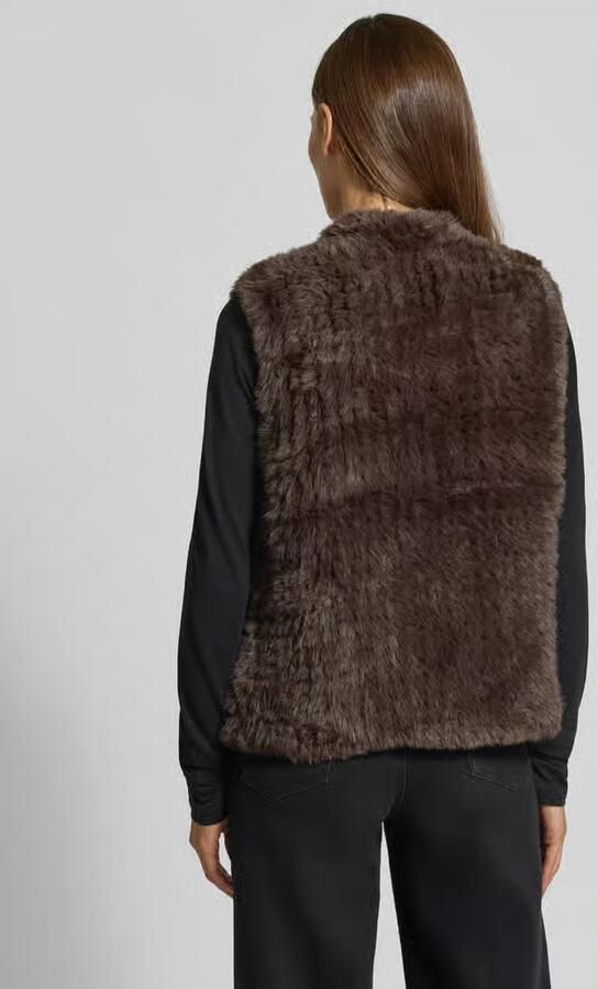Comma Regular fit bodywarmer van imitatiebont - Foto 3