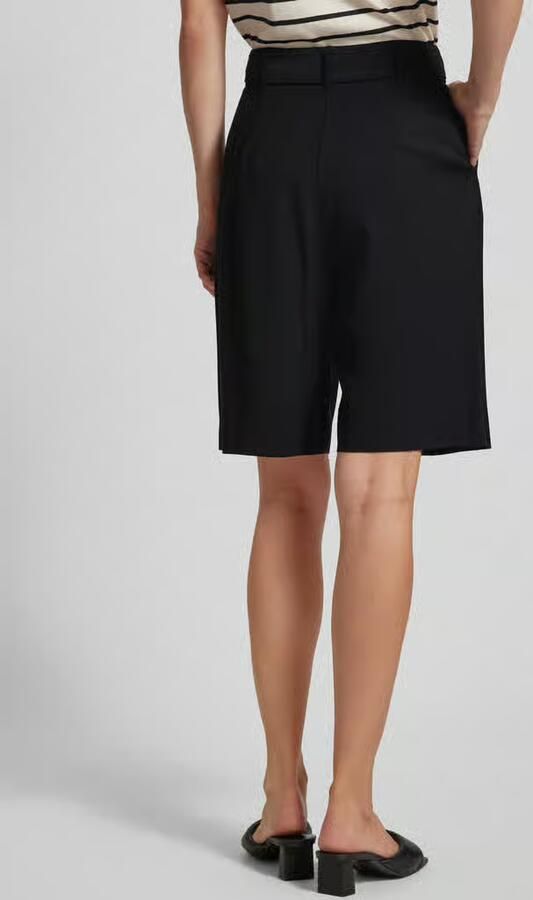 Comma Regular fit korte broek met strikceintuur