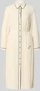 Comma regular fit midi-jurk in plooien-look