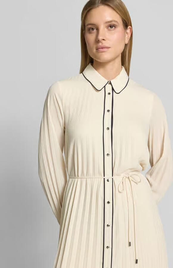 Comma regular fit midi-jurk in plooien-look