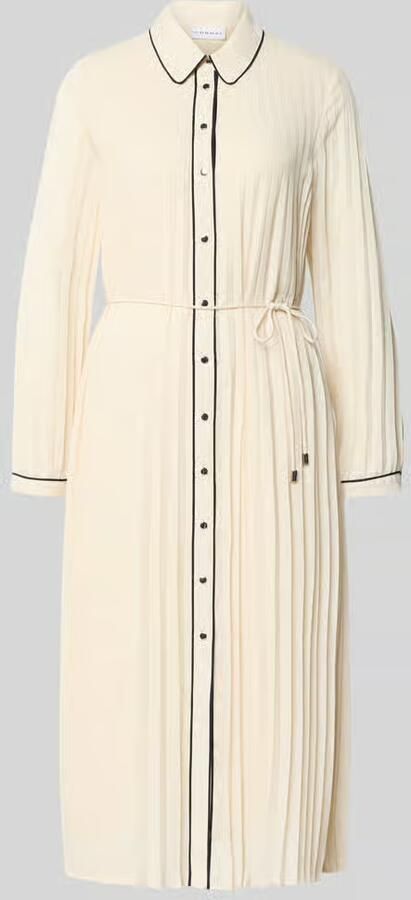 Comma regular fit midi-jurk in plooien-look - Foto 2