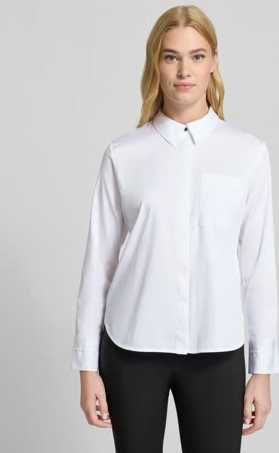 Comma Regular fit overhemdblouse met borstzak - Foto 2