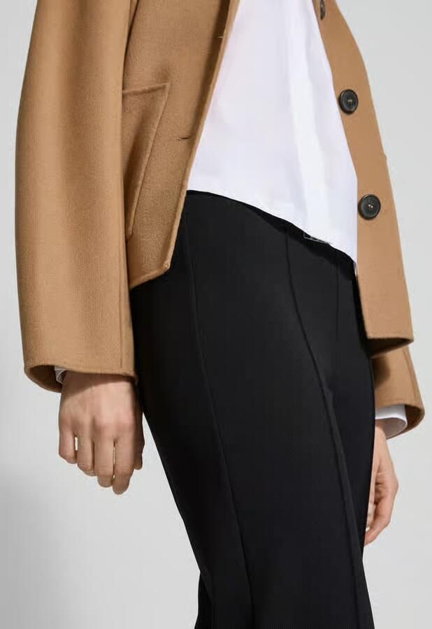Comma Regular fit stoffen broek met vaste persplooien - Foto 2