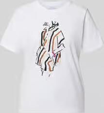 Comma regular fit T-shirt met motiefprint