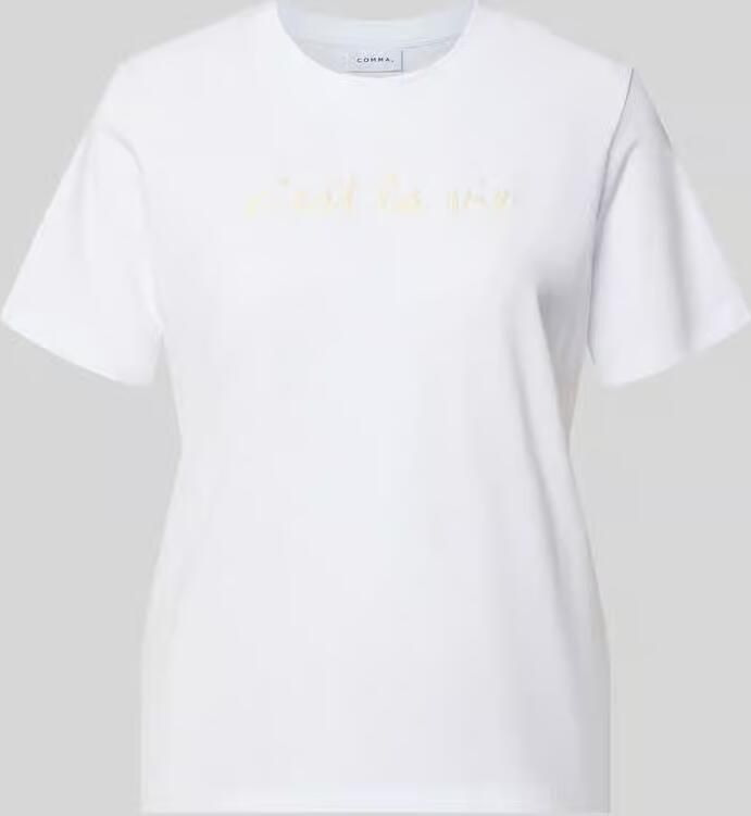 Comma regular fit T-shirt met motiefprint - Foto 2