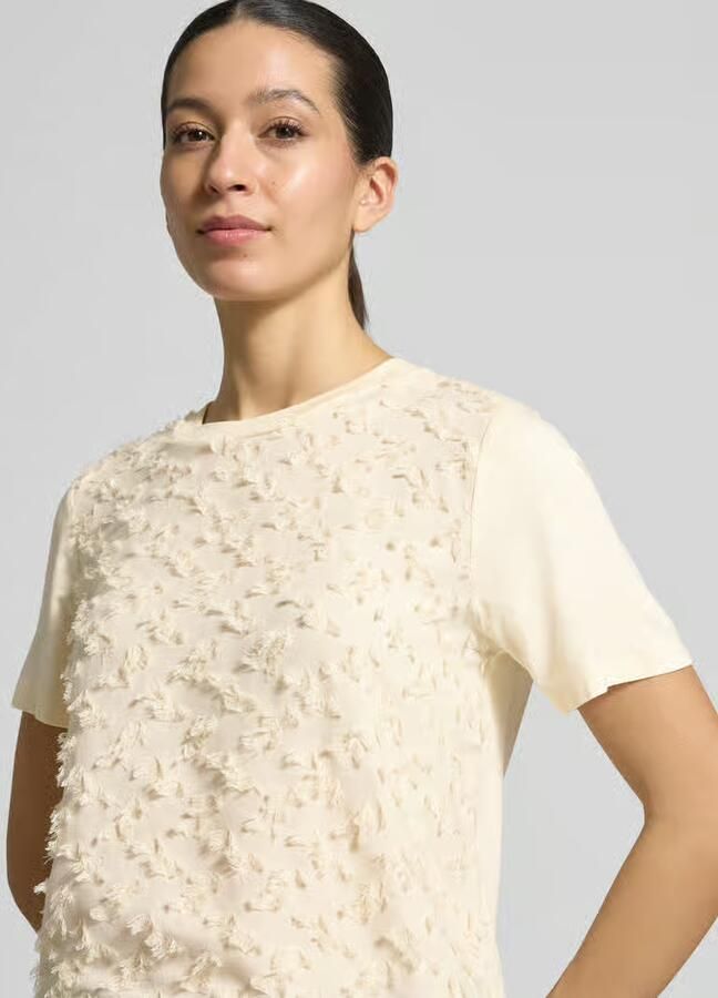 Comma Regular fit T-shirt met viscose
