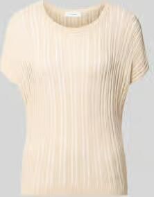 Comma regular fit T-shirt van viscosemix in semitransparant design - Foto 4