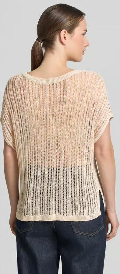 Comma regular fit T-shirt van viscosemix in semitransparant design - Foto 6