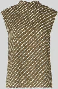 Comma Regular fit top met opstaande kraag