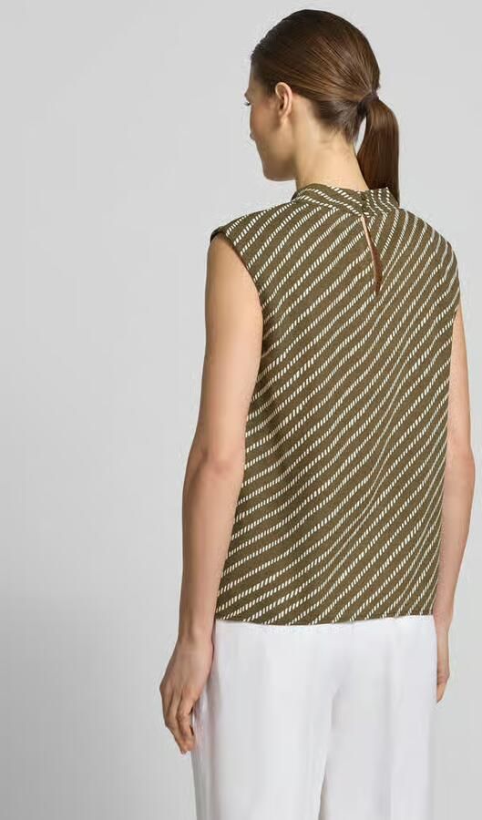 Comma Regular fit top met opstaande kraag - Foto 3