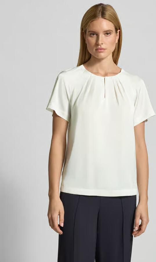 Comma Relaxed fit blouse met geplooide plooien - Foto 2