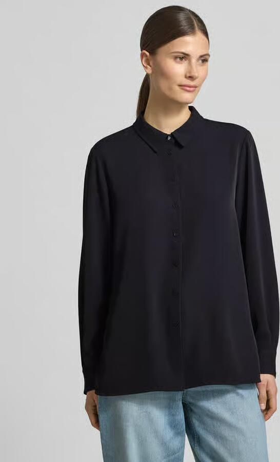 Comma relaxed fit blouse met knoopsluiting - Foto 2
