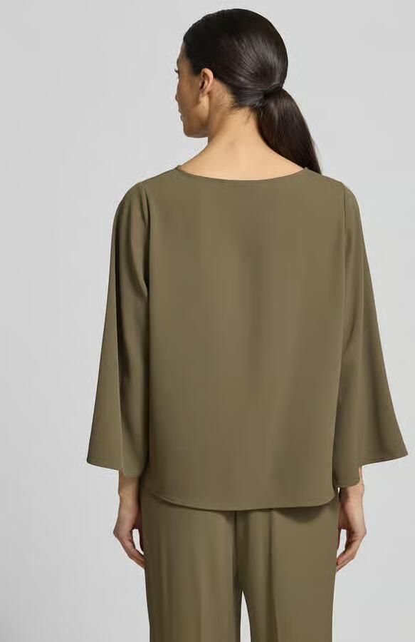 Comma relaxed fit blouse met ronde hals - Foto 2
