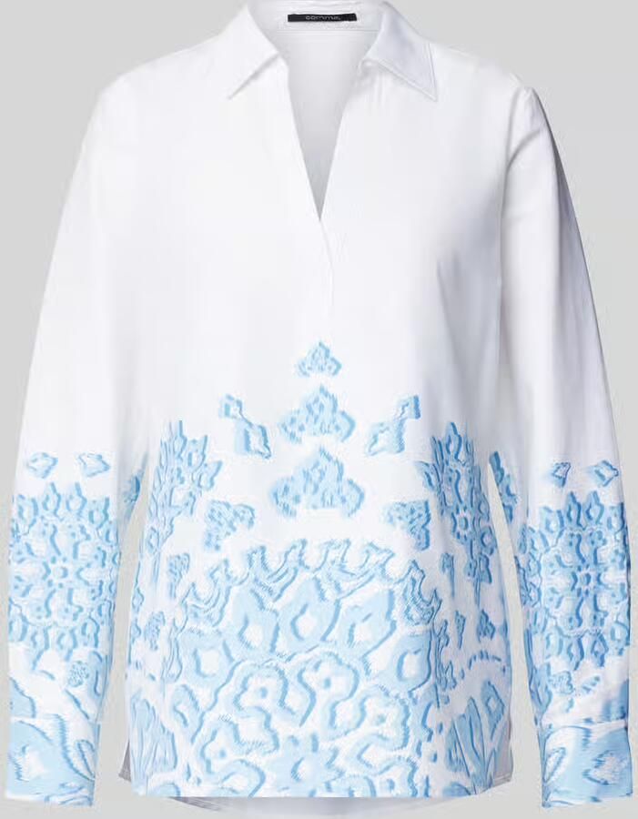 Comma Relaxed fit blouse met V-hals - Foto 2