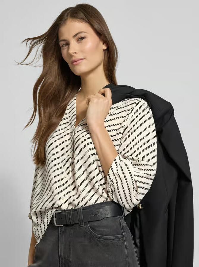 Comma Relaxed fit blouse met V-hals - Foto 2