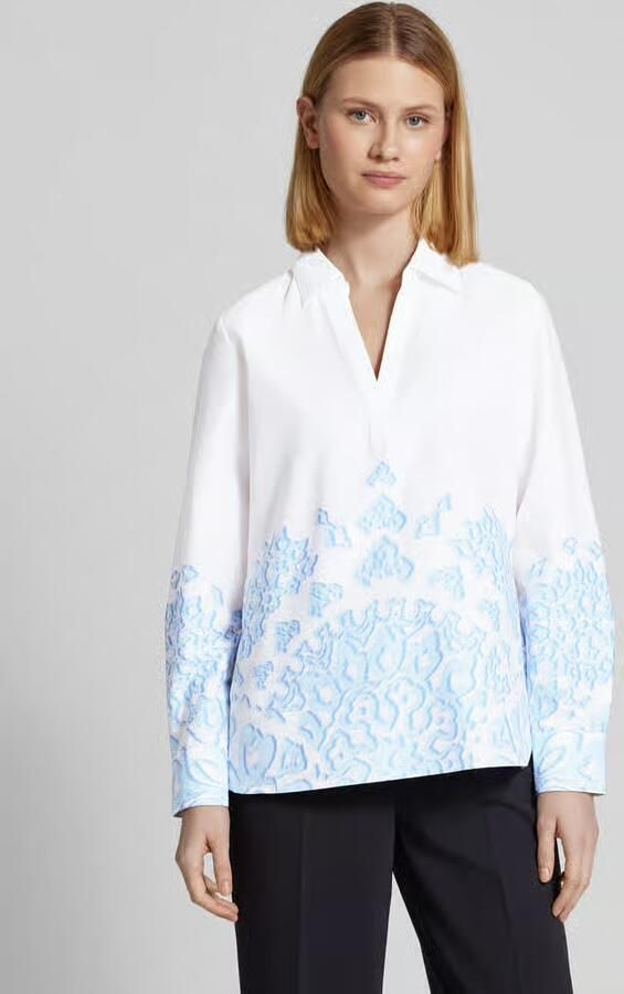 Comma Relaxed fit blouse met V-hals - Foto 3