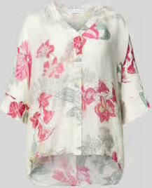 Comma relaxed fit blouse van viscosemix in all-over look - Foto 4