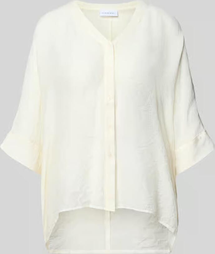 Comma relaxed fit blouse van viscosemix met 3 4-mouw - Foto 2