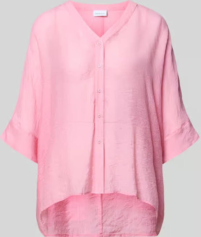 Comma relaxed fit blouse van viscosemix met 3 4-mouw - Foto 2