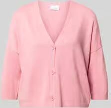 Comma relaxed fit cardigan van viscosemix in brei-look