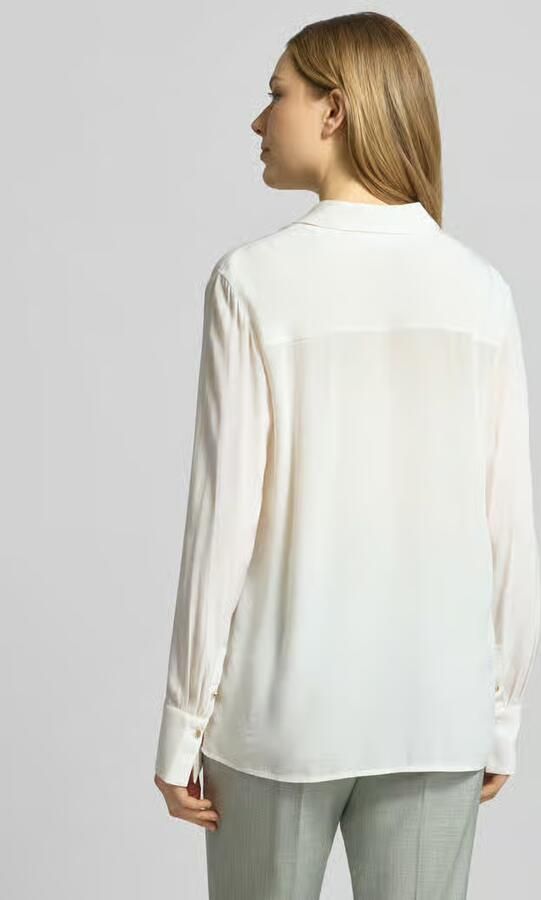 Comma Relaxed fit overhemdblouse van pure viscose - Foto 3