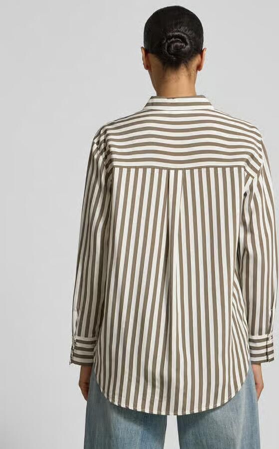 Comma Relaxed fit overhemdblouse van viscosemix - Foto 5