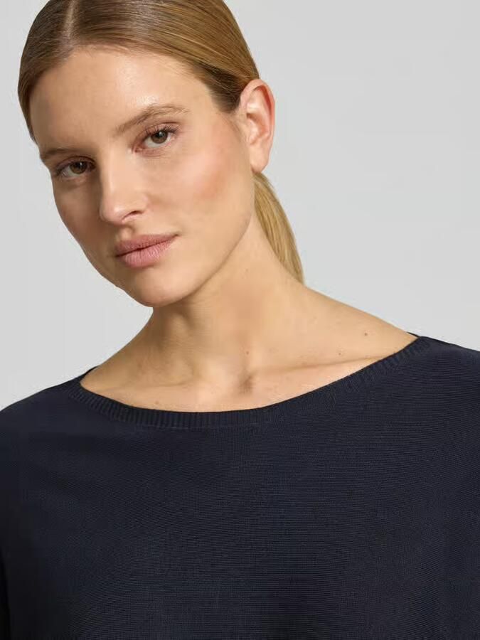 Comma relaxed fit pullover van viscosemix in brei-look