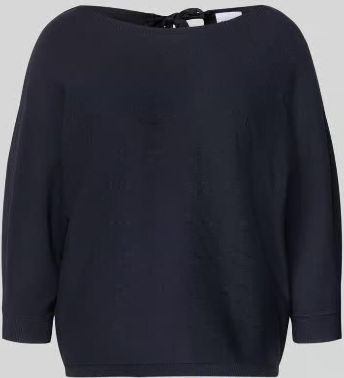 Comma relaxed fit pullover van viscosemix in brei-look - Foto 3