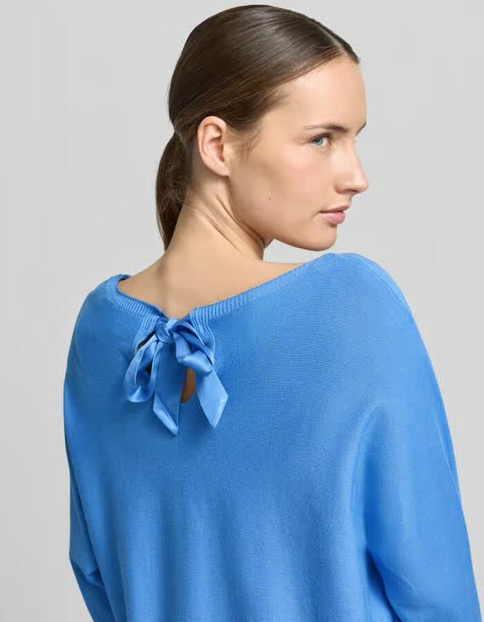 Comma relaxed fit pullover van viscosemix in brei-look