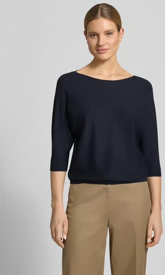 Comma relaxed fit pullover van viscosemix in brei-look - Foto 4