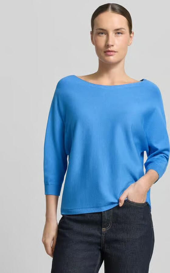 Comma relaxed fit pullover van viscosemix in brei-look - Foto 3