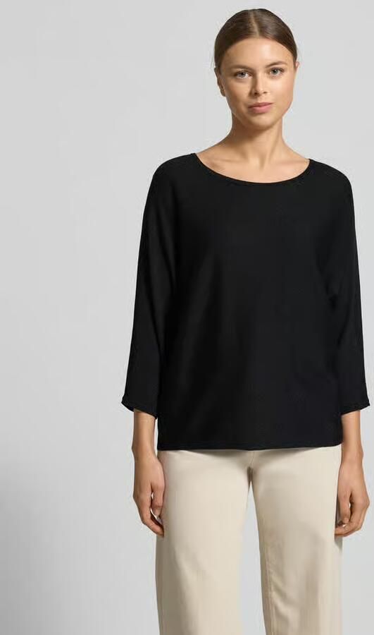 Comma Relaxed Fit trui van viscosemix in brei-look - Foto 3