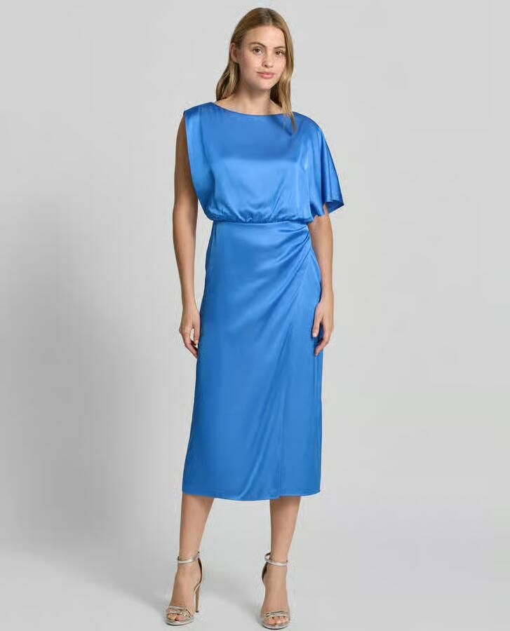 Comma Schitterende midi-jurk in one-shoulder look - Foto 2