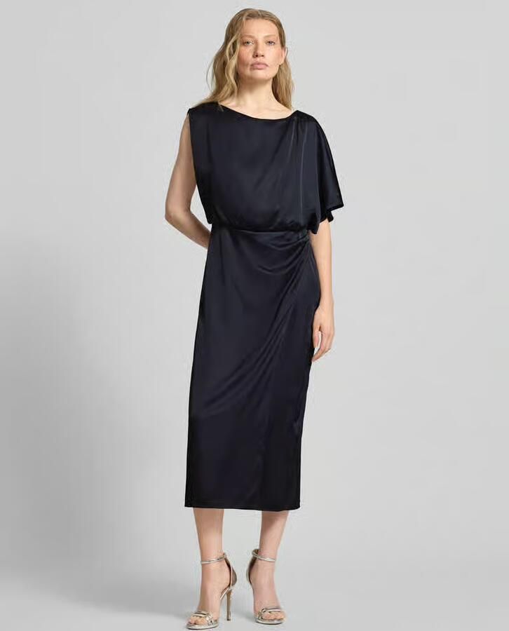 Comma Schitterende midi-jurk in one-shoulder look - Foto 2