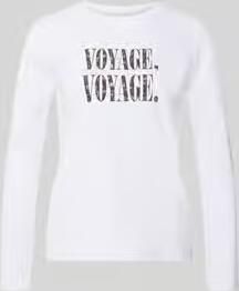Comma Shirt met lange mouwen met statementprint