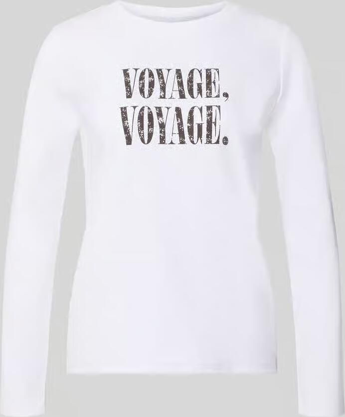 Comma Shirt met lange mouwen met statementprint