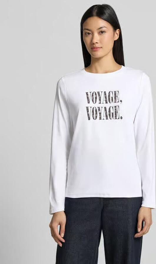 Comma Shirt met lange mouwen met statementprint - Foto 2