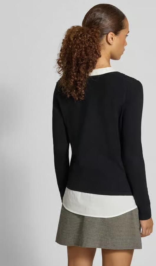 Comma Shirt met lange mouwen van viscosemix in tricotlook - Foto 2