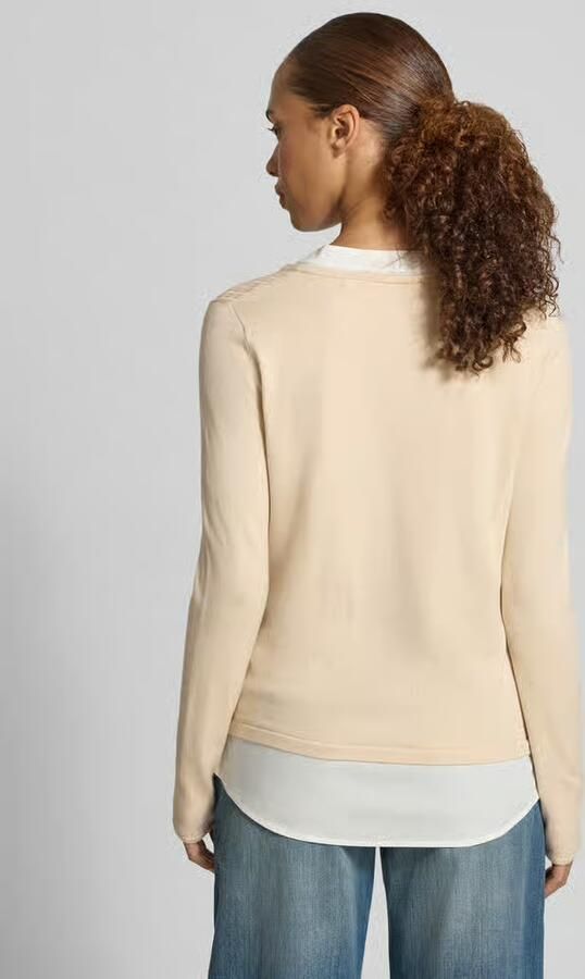 Comma Shirt met lange mouwen van viscosemix in tricotlook - Foto 3